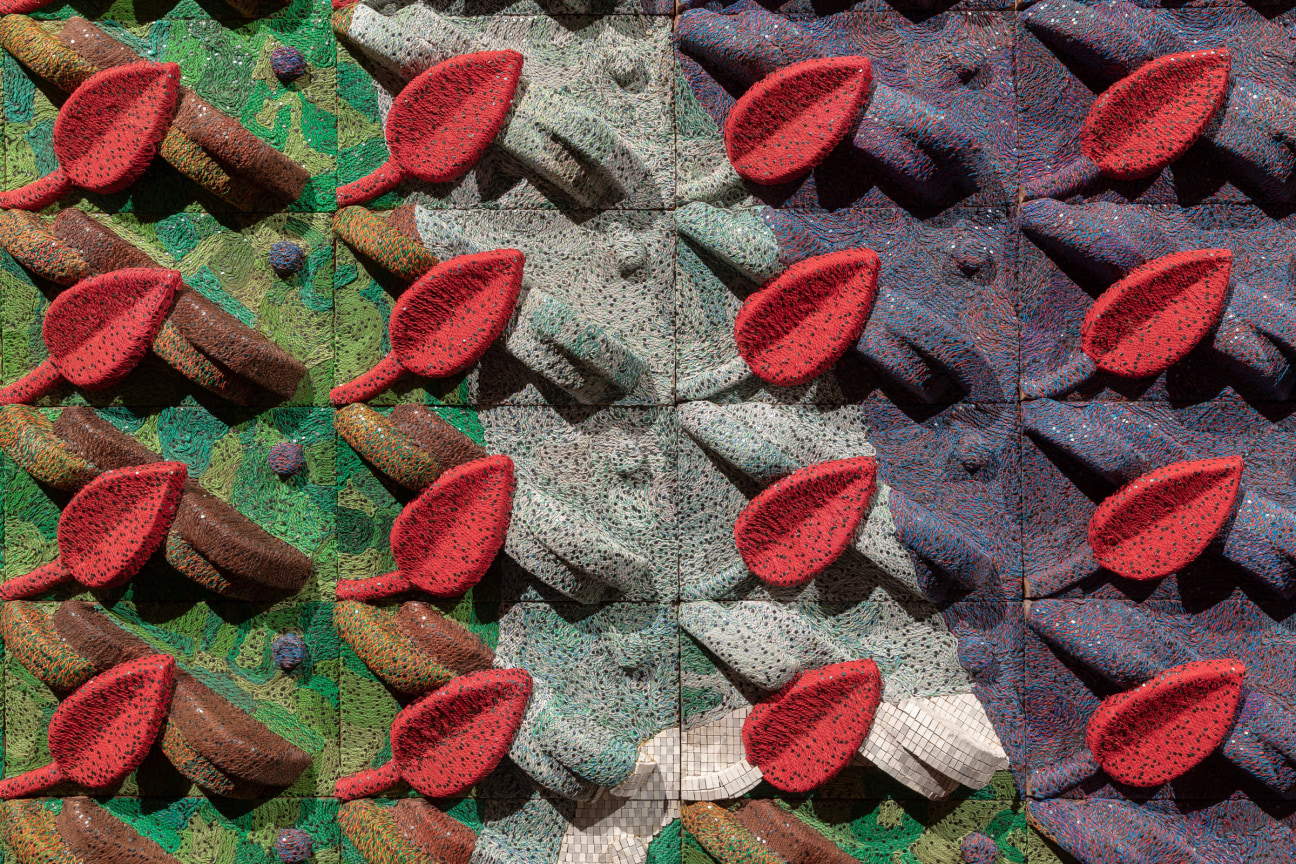 Installation view, Elias Sime,&nbsp;Venice Biennale, The Milk of Dreams, Venice, Italy, April 23 - November 27, 2022.