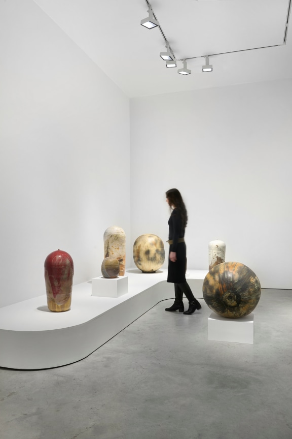 Installation view,&nbsp;Toshiko Takaezu, Interplay,&nbsp;James Cohan, 48 Walker Street, New York, NY, March 20 - April 20, 2024.