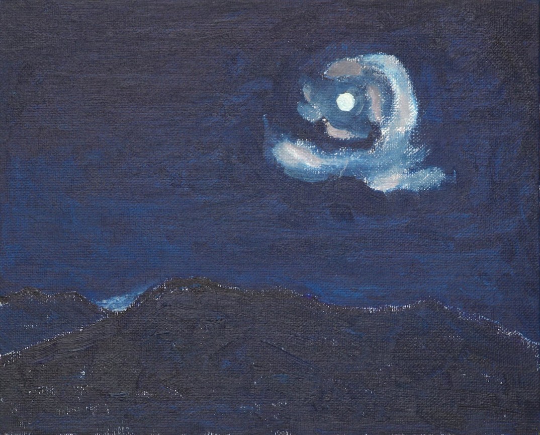 nigh sky with the full moon shining bright