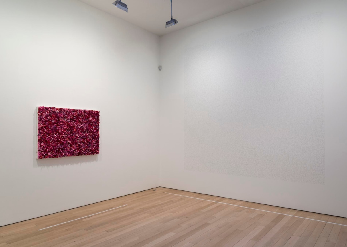 installation view of two artworks