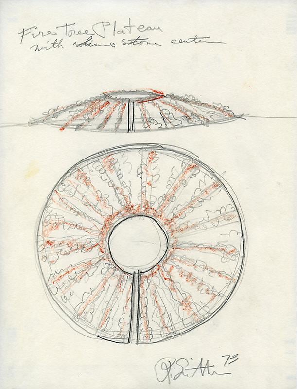 Image of Robert Smithson's Fire Tree Plateau, 1973