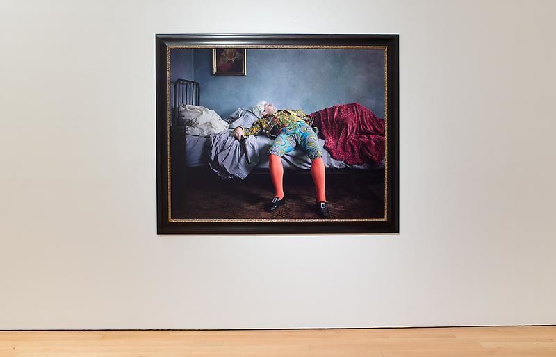 Installation view of one artwork