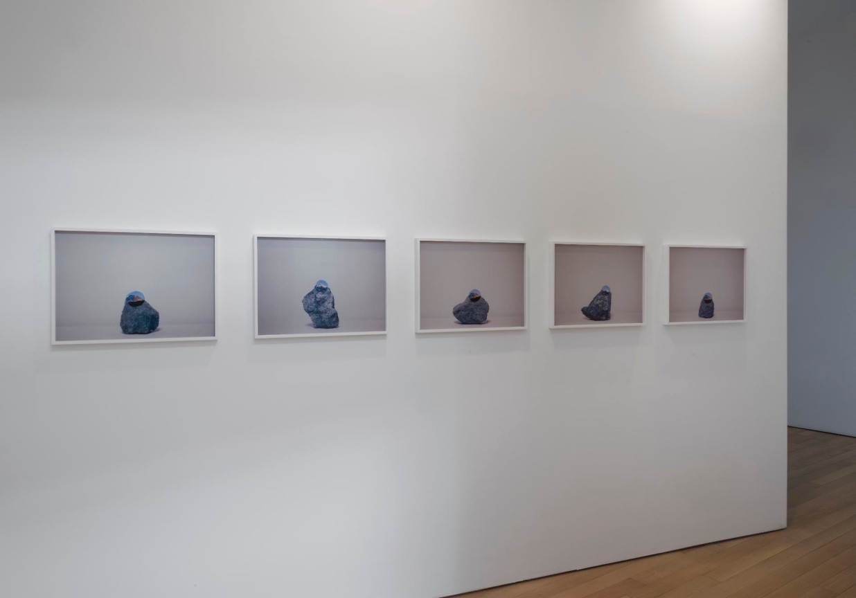 installation view of several artworks