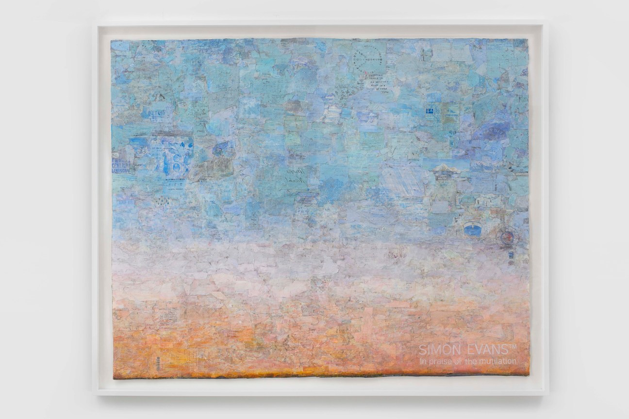 Illustration of a gradient blue and orange sunset by SIMON EVANS &trade;.