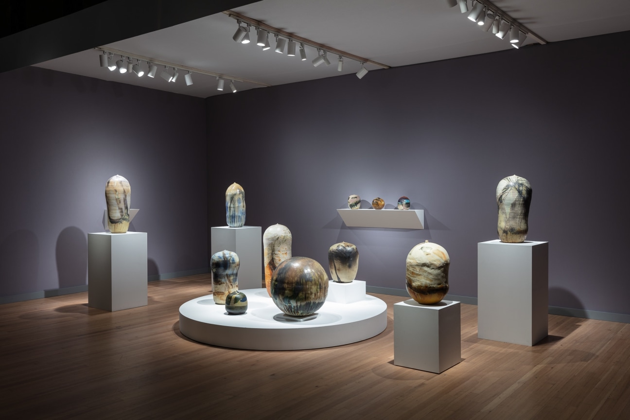 Installation view, Toshiko Takaezu at ADAA: The Art Show, Park Avenue Armory, New York, NY, November 3 - 6, 2022