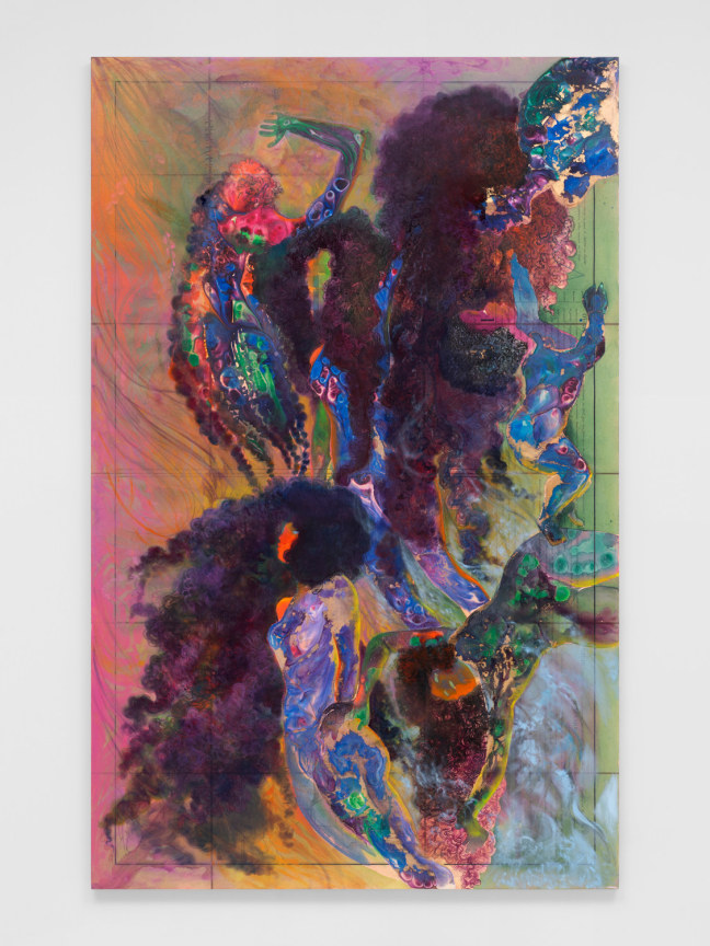 abstracted painting made of Oil and acrylic on archival printed canvas