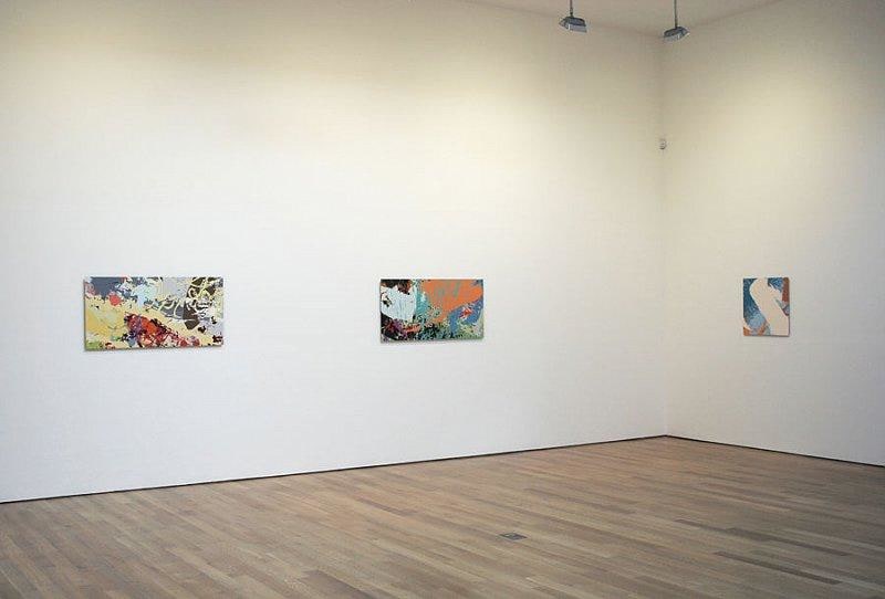 installation view of three of Calame's works