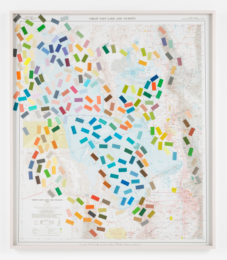 Pantone Collage on Map