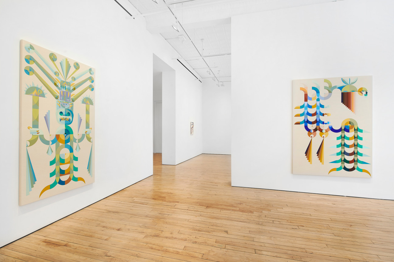 Installation view, Eamon Ore-Giron: Talking Shit, James Cohan, 52 Walker Street, NY, September 8 - October 21, 2023.