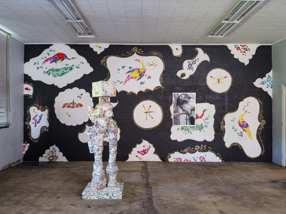 Installation view,&nbsp;Inaugural Exhibition,&nbsp;organized by Timo Kappeller,&nbsp;The Campus,&nbsp;341 NY-217 Hudson, NY, June 29 - October 27, 2024. Photo by Yael Eban &amp; Matthew Gamber.