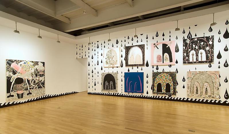 exhibition view of several of Trenton's works