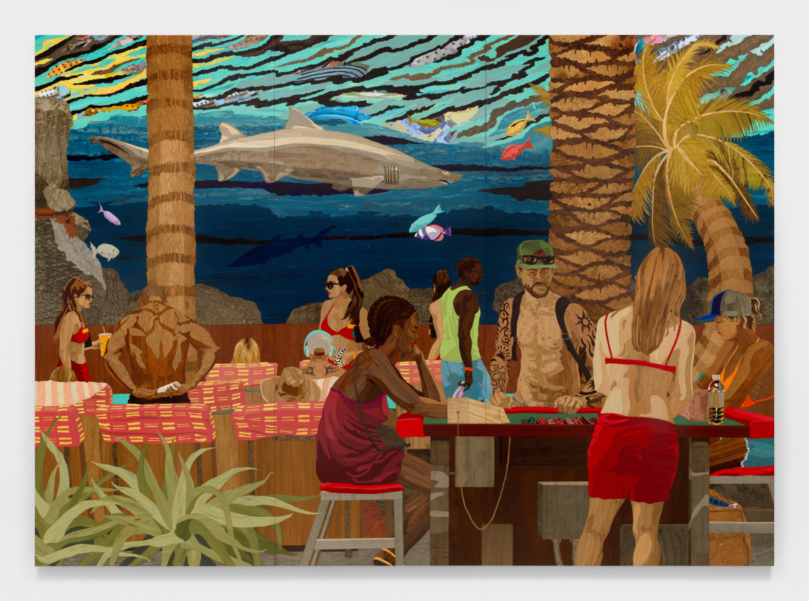 Image of an Alison Elizabeth Taylor marquetry hybrid painting.