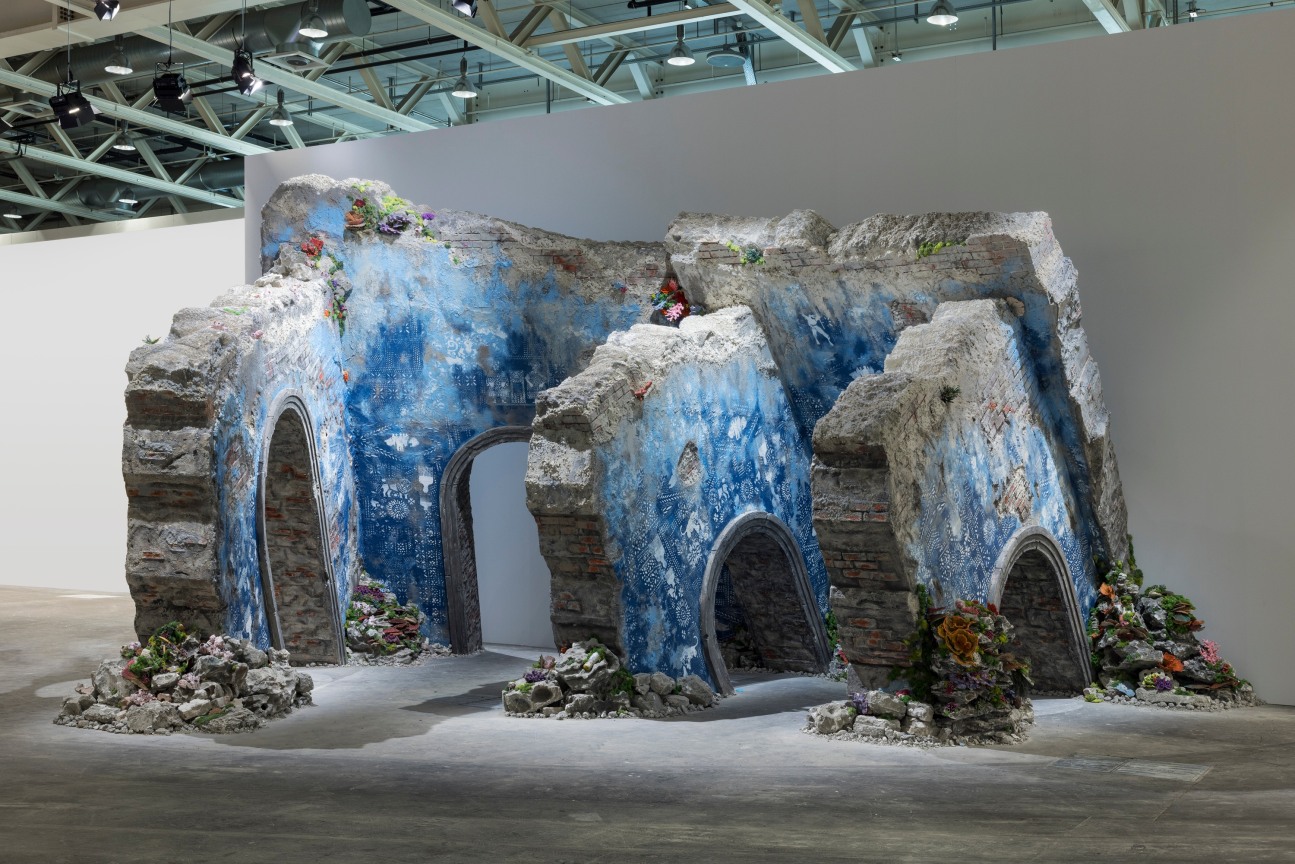 Image of installation by FIRELEI B&Aacute;EZ titled the vast ocean of all possibilities (19&deg;36'16.9&quot;N 72&deg;13'07.0&quot;W / 41&deg;30'32.3&quot;N 81&deg;36'41.7&quot;W), 2022