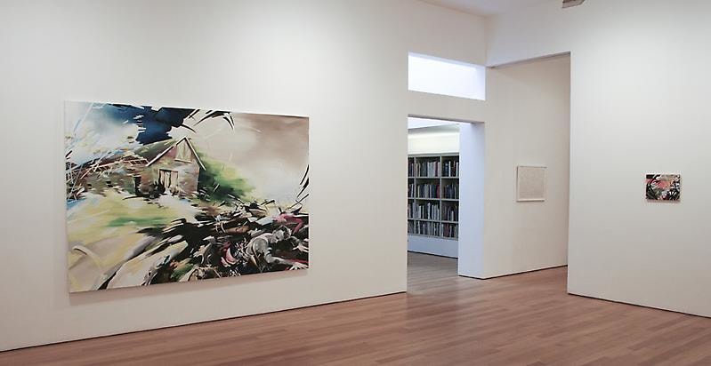 installation view of two artworks