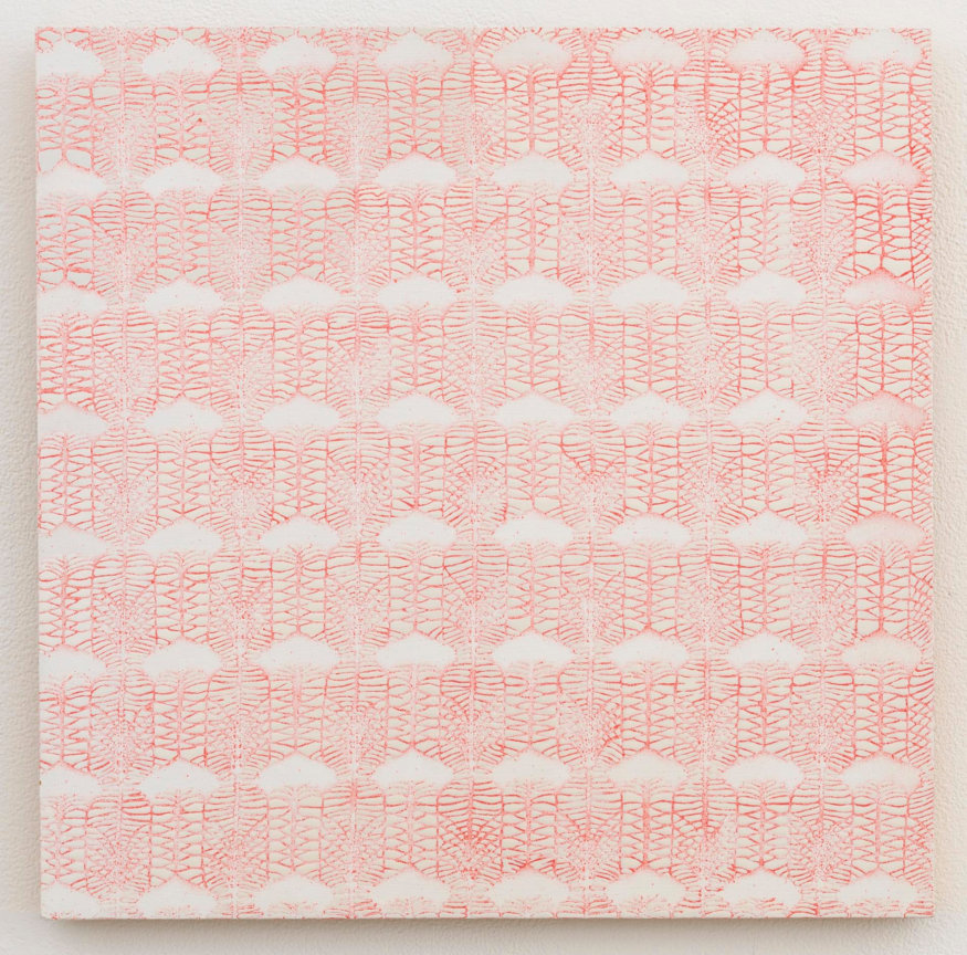 , MICHELLE GRABNER&nbsp;Curtain Sample,&nbsp;1998&nbsp;Enamel on panel&nbsp;15 3/4 x 15 3/4 in. (40 x 40 cm)