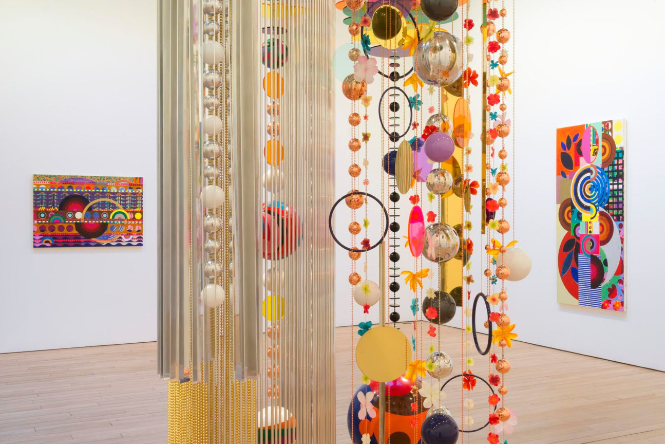 installation view of two artworks