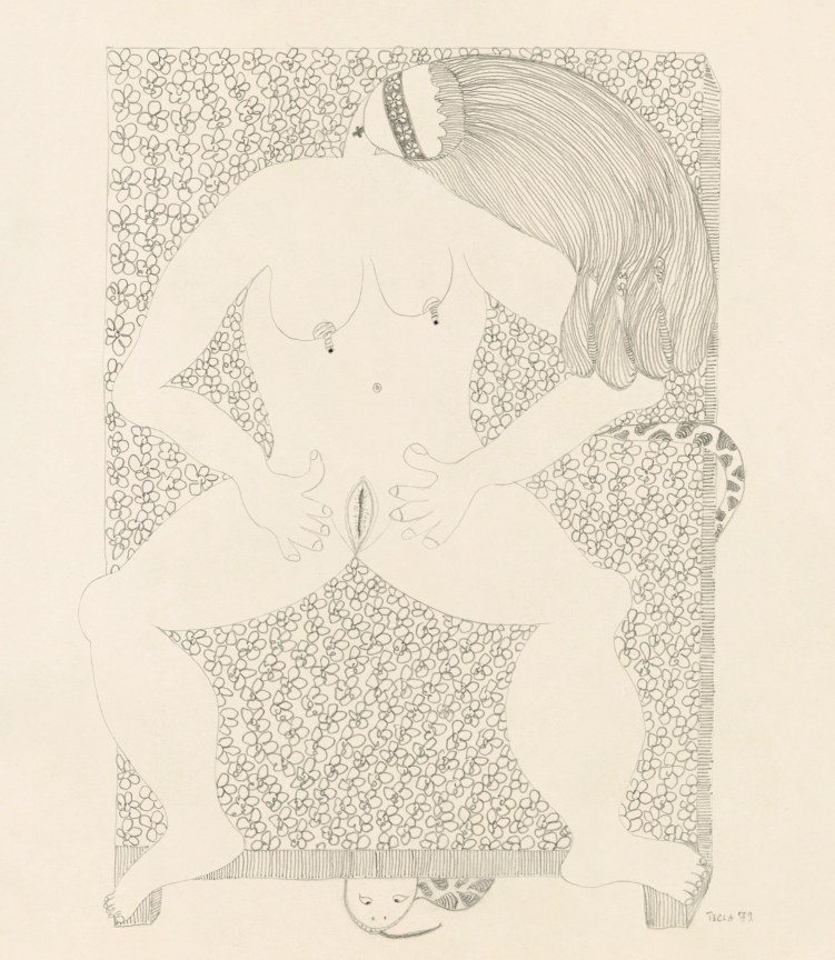 Image of TECLA TOFANO Seductora (Seductive), from the suite of drawings 'Evas al Desnudo' (Naked Eves), 1972