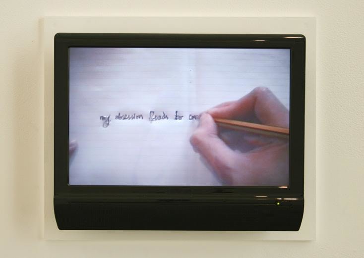 installation view of a video