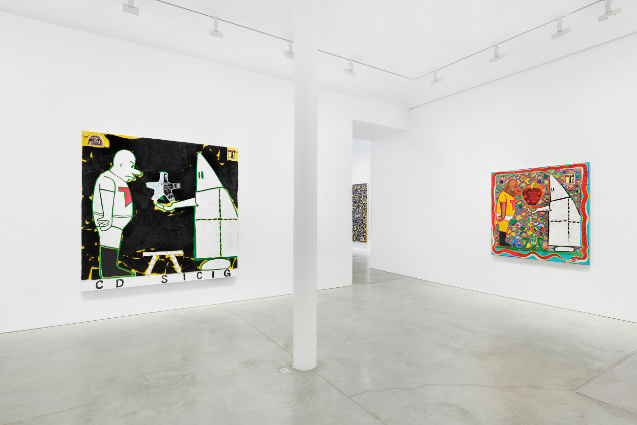 view of two paintings