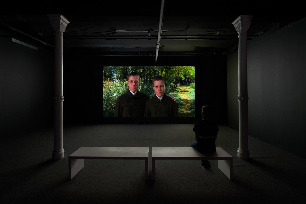 installation view of a video