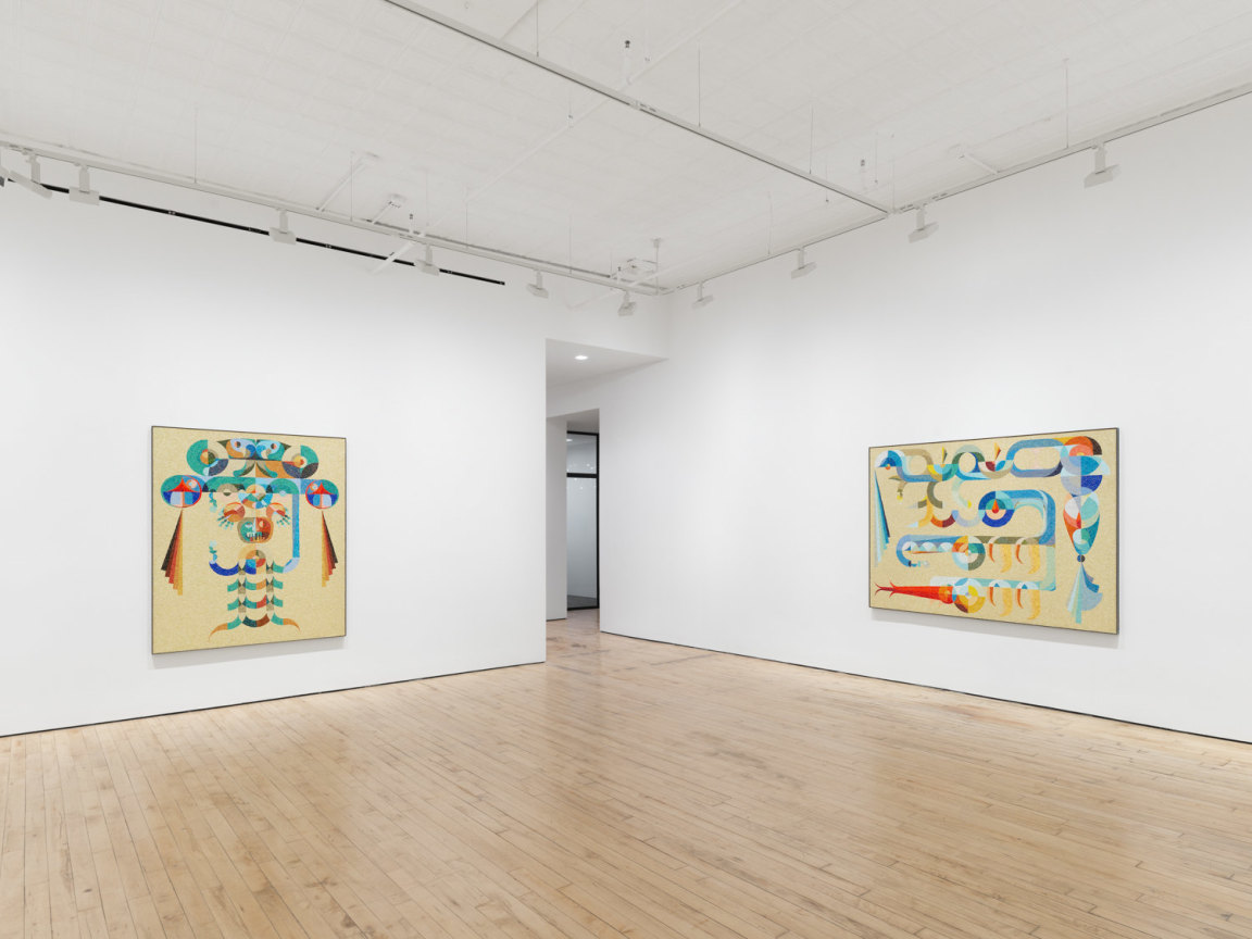 Installation view, Eamon Ore-Giron,&nbsp;Conversations with Snakes, Birds, and Stars,&nbsp;James Cohan, New York, NY, November 7 - December 20, 2025