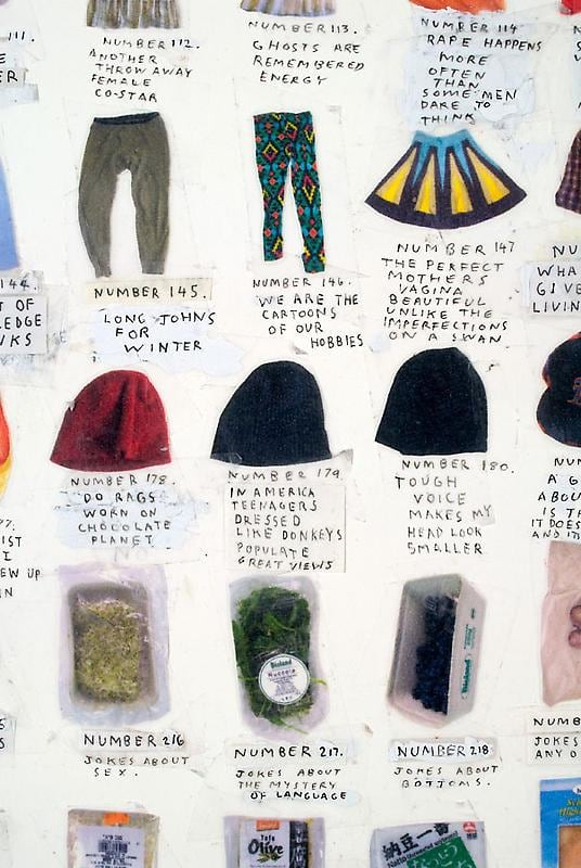 Detail of Simon Evans's Everything I Have, 2008