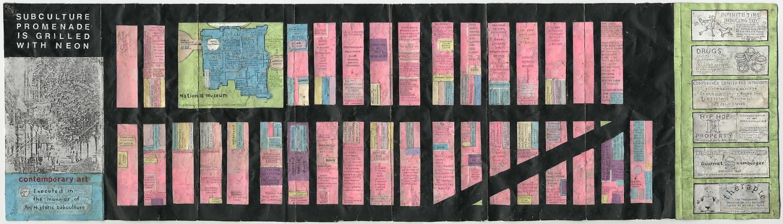 Image of SIMON EVANS's Subculture Promenade (is grilled with neon), 2013