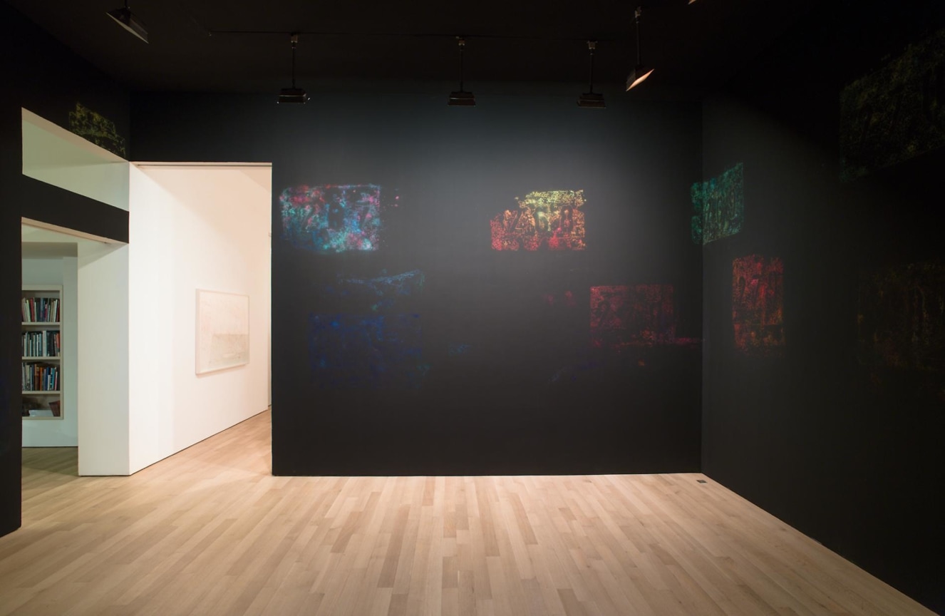 Installation view of wall art