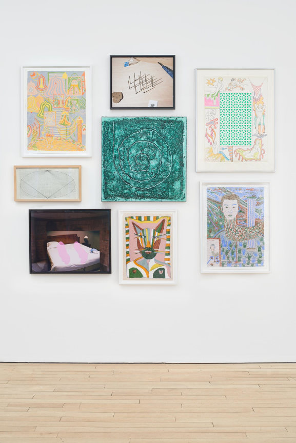 installation view of several drawings