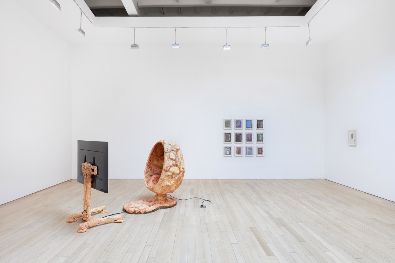 installation view of two artworks