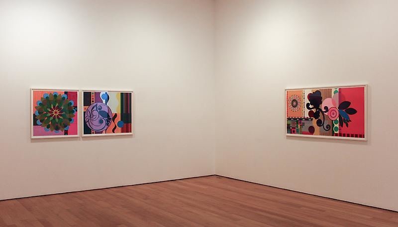 installation view of two artworks