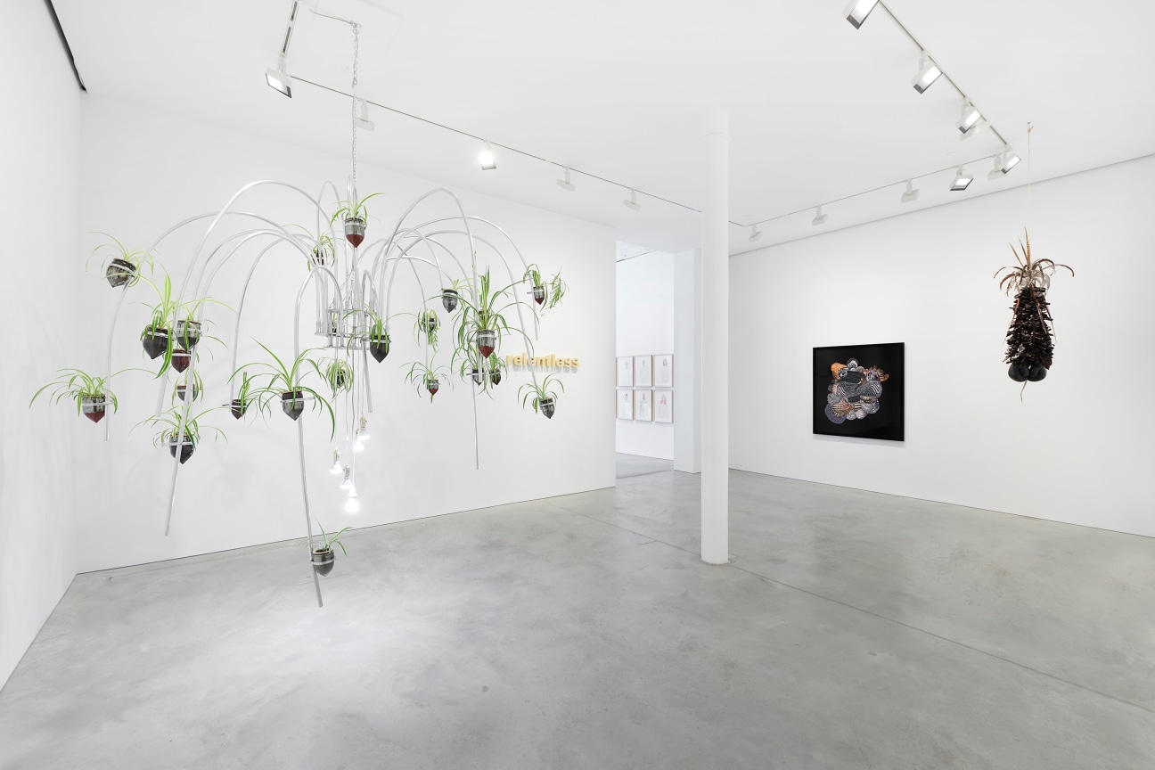 gallery view of three artworks