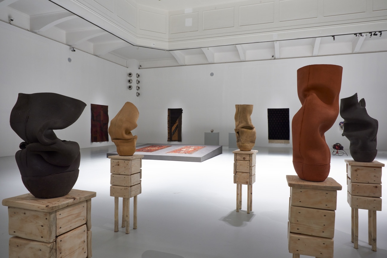 Installation view, Ranti Bam, Hard/Soft: Textiles and Ceramics in Contemporary Art, Museum of Applied Arts, Vienna, December 13, 2023 &ndash; May 20, 2024.