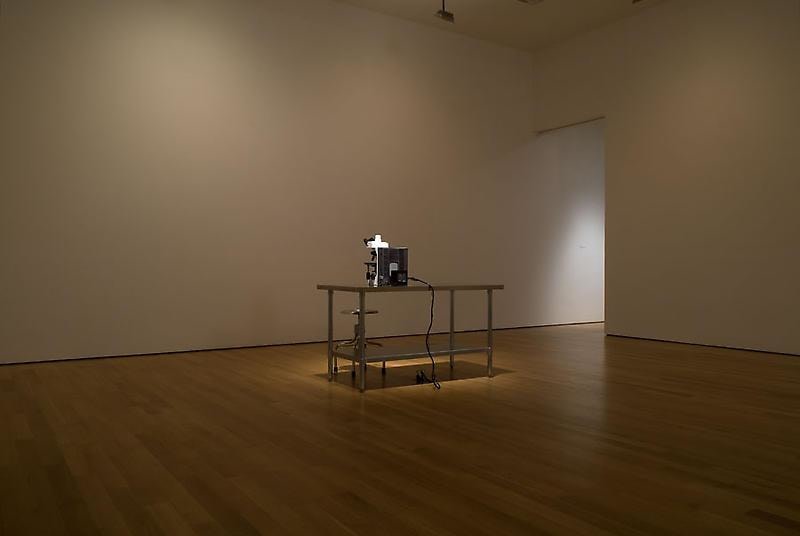 table with a machine