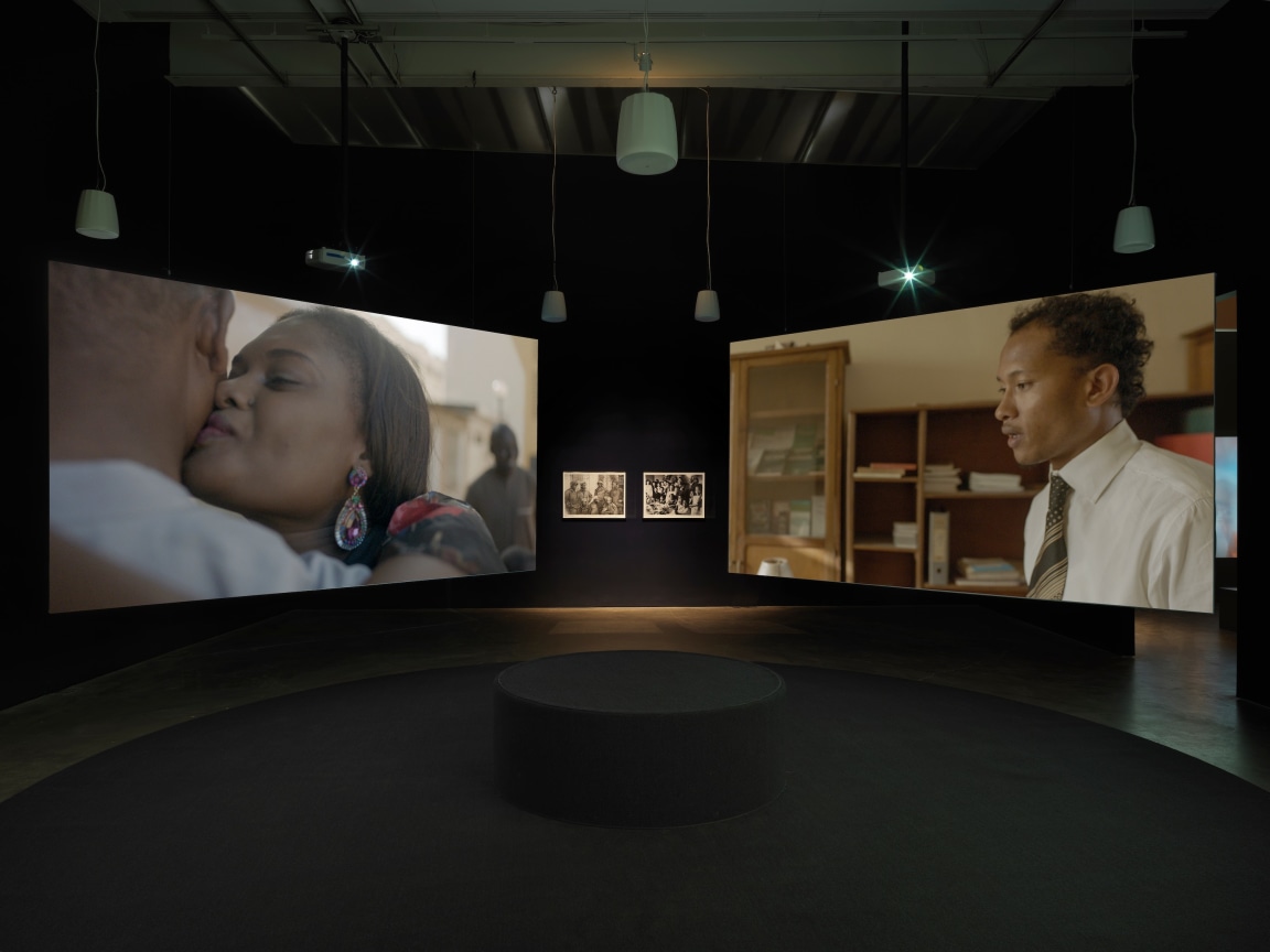 Installation view,&nbsp;Radiant Remembrance,&nbsp;Tuan Andrew Nguyen, New Museum, New York, NY, June 29 - September 17, 2023. Image courtesy of the artist and the New Museum.