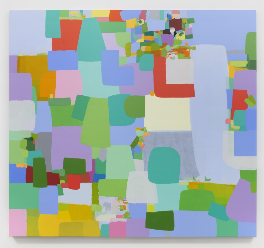 a painting consisting of bright, saturated, splotches of color