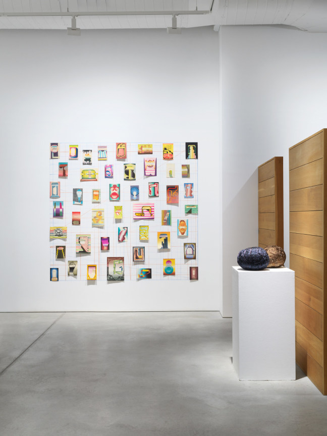 Installation view, Behind the Bedroom Door, James Cohan, 48 Walker and 291 Grand St, New York, NY, January 10 - February 8, 2025.