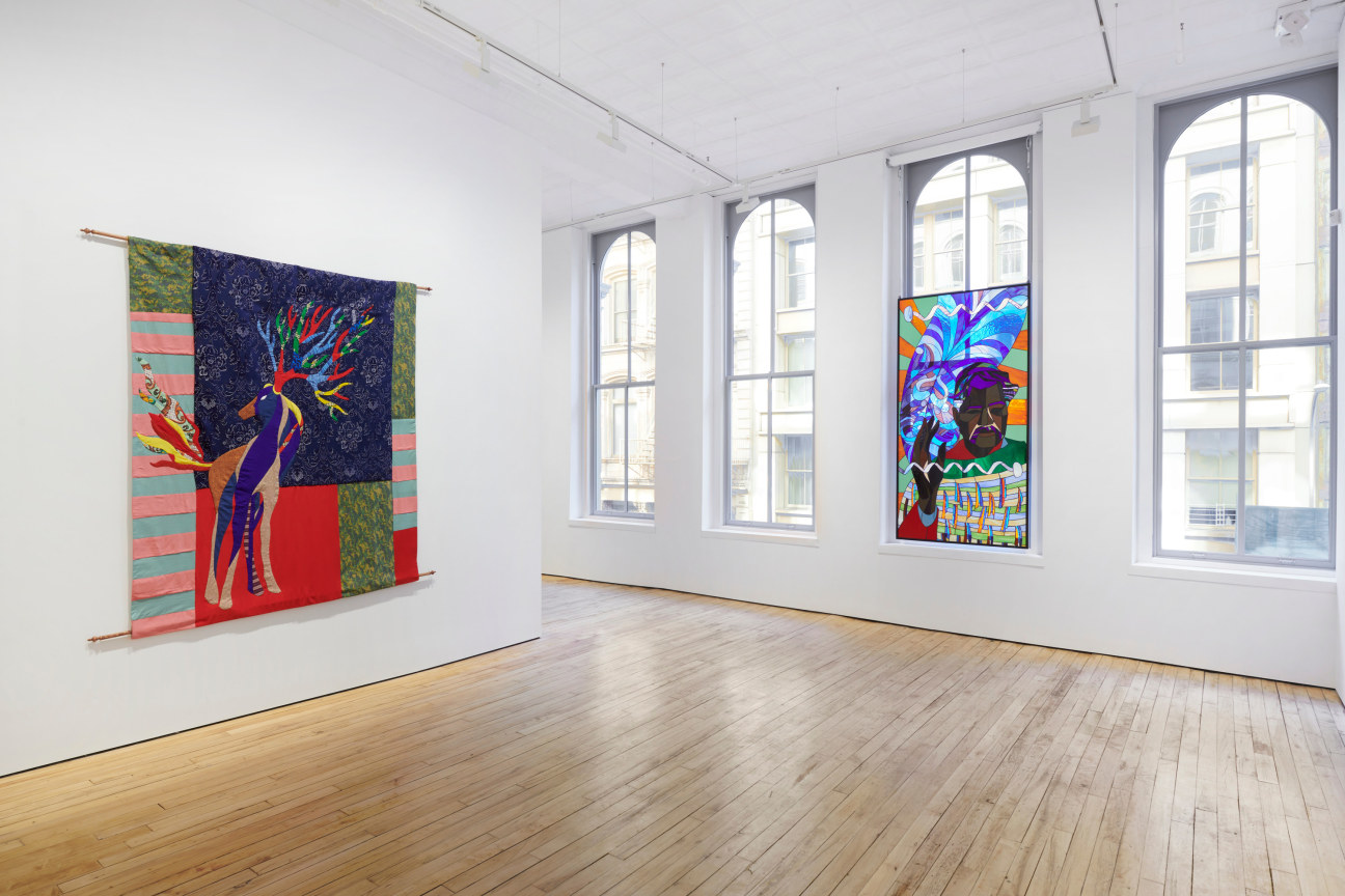 view of two artworks