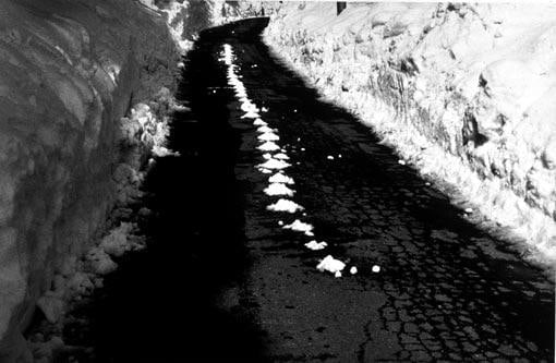 photograph of Richard Long's performance art
