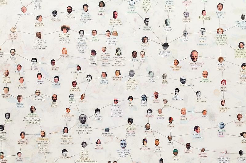 Detail of SIMON EVANS's Everyone, 2011