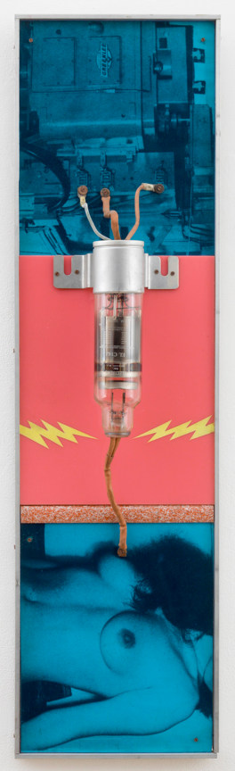 machine connected to a woman's breast