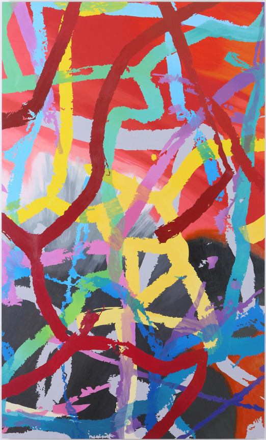 , INGRID CALAME From #299 Drawing (Tracings from Buff alo, NY), 2012 Oil on aluminum 100 x 60 in. (254 x 152.5 cm)