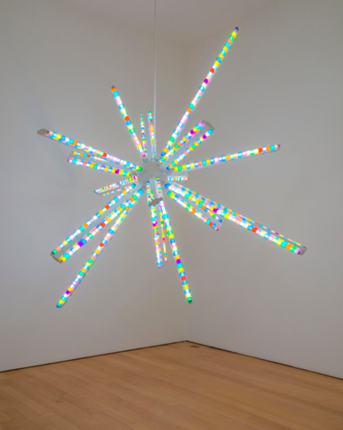 Fluorescent, Powder-coated steel Sculpture.