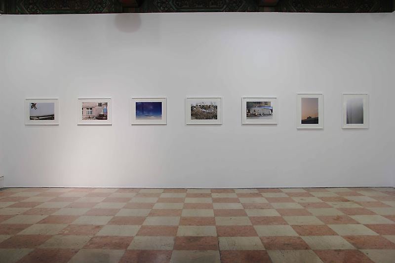installation view of several artworks
