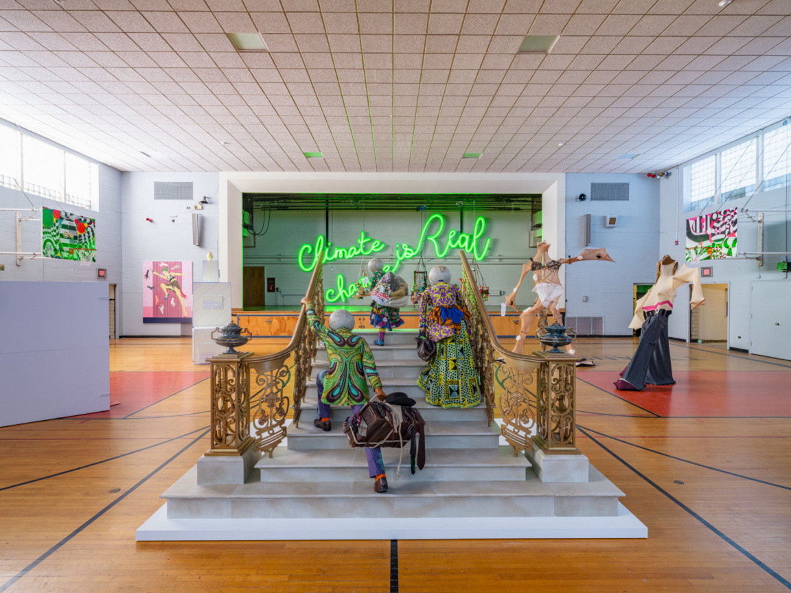 Installation view, Inaugural Exhibition, organized by Timo Kappeller, The Campus, 341 NY-217 Hudson, NY, June 29 - October 27, 2024. Photo by Yael Eban &amp; Matthew Gamber.
