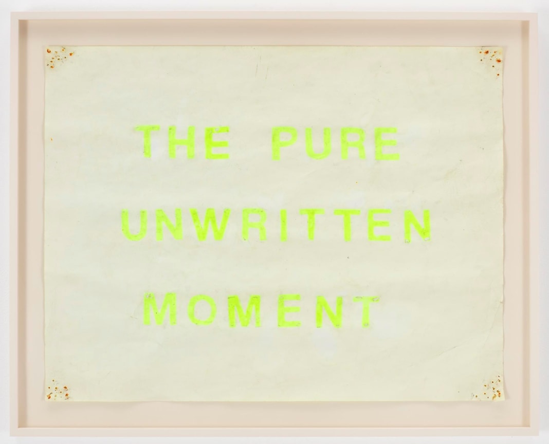 Image of SIMON EVANS's The Pure Unwritten Moment, 2013