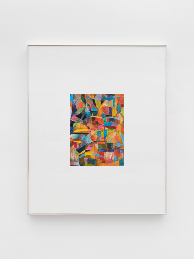 Brightly colored field of abstract shapes