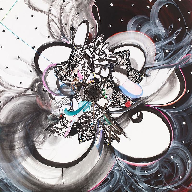 abstract mixed media painting