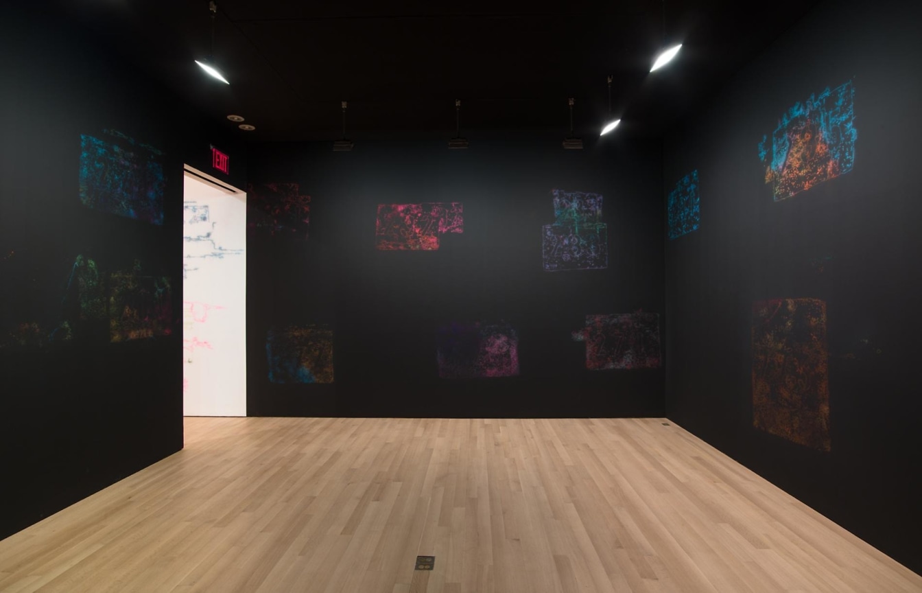 Installation view of wall art