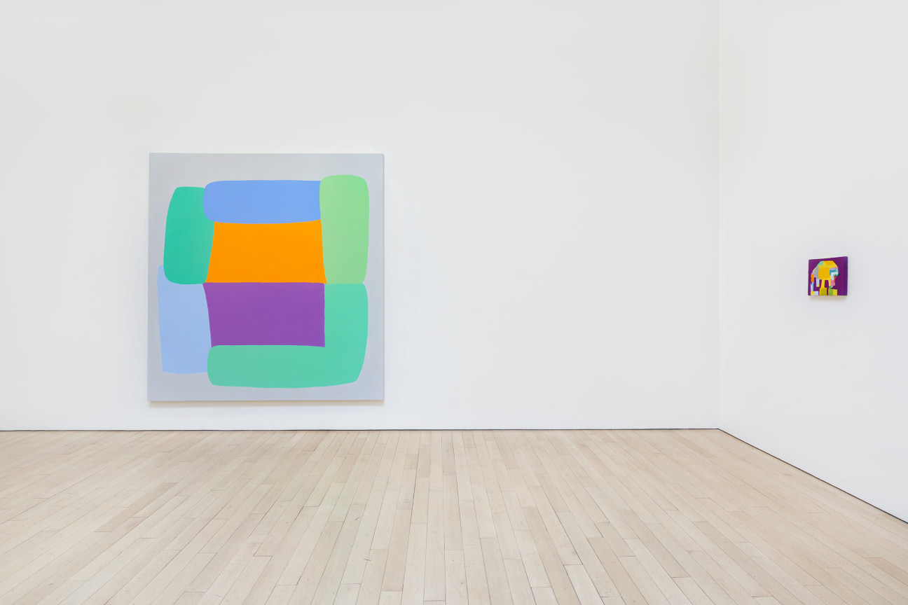 Installation view of two artworks